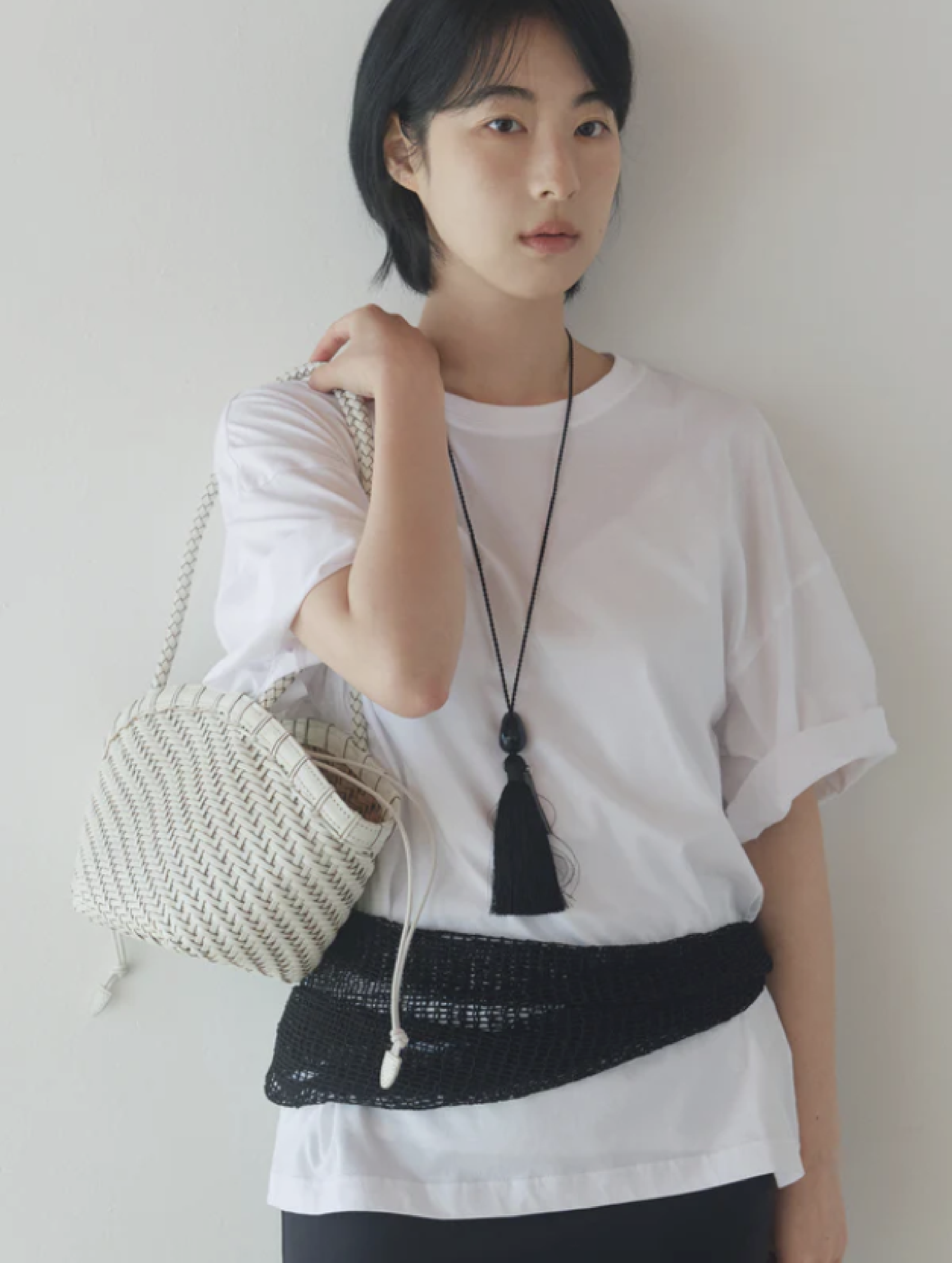 PREORDER Twig Basket Shoulder Bag (Dried Ivory)