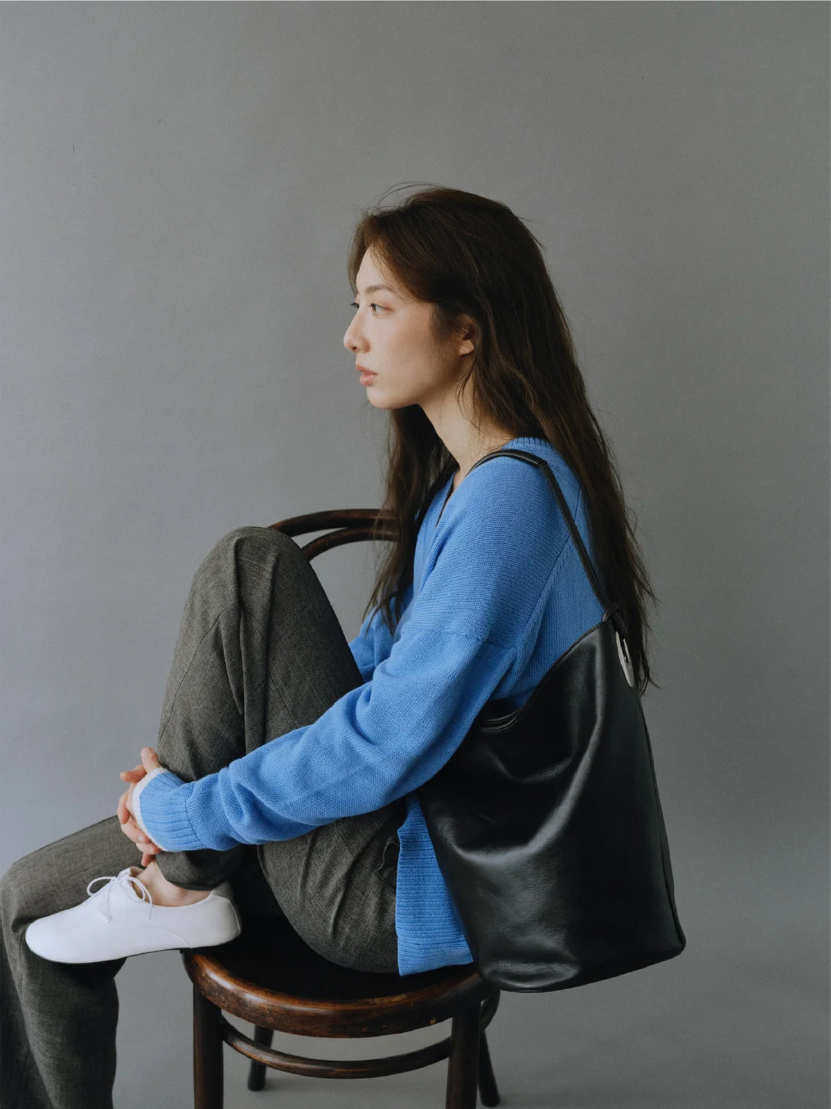 Collen Bucket Bag (Soft Black)