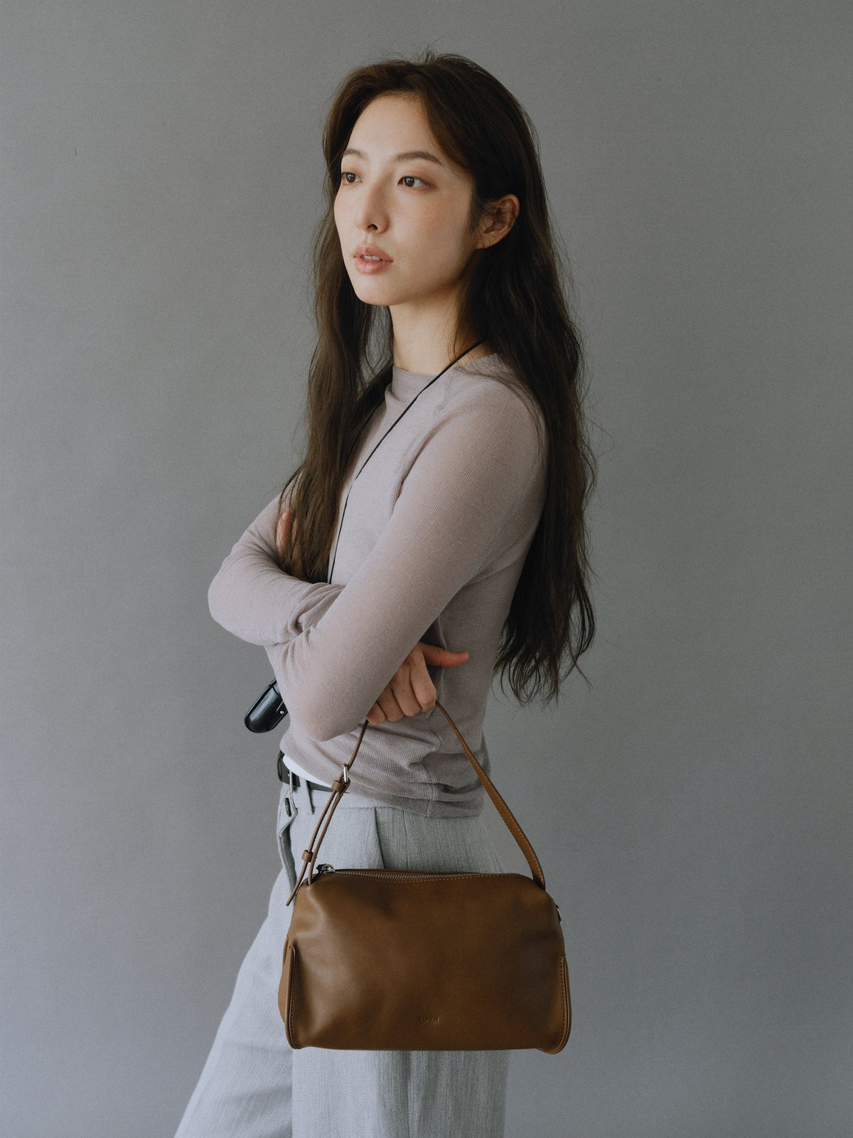 Pillow Tote Bag (Camel Brown)