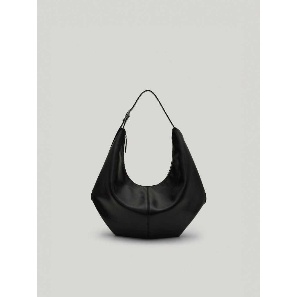 Mossy Hobo Bag (Leather Black)