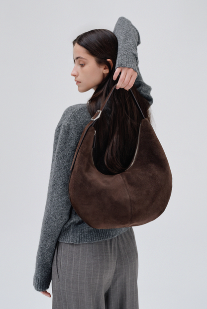 PREORDER Mossy Hobo Bag (Suede Brown)