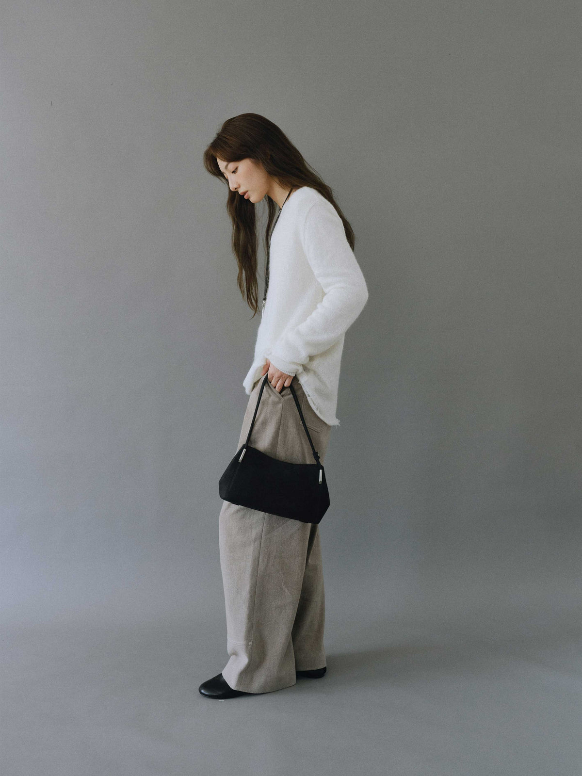 Marron Demi Bag (Nubuck Black)
