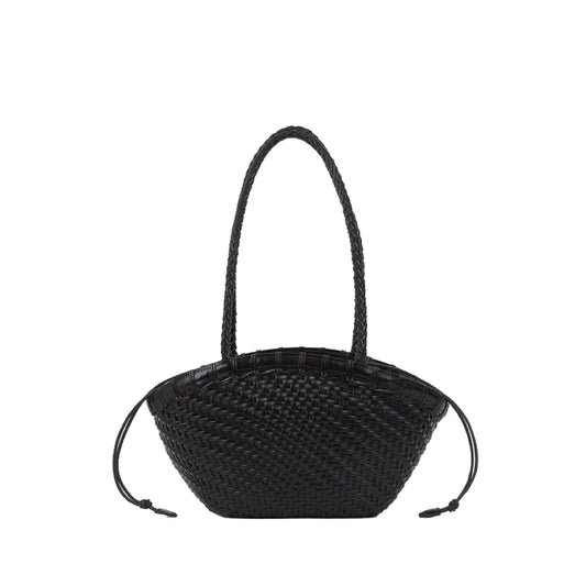 PREORDER Twig Basket Shoulder Bag (Dried Black)