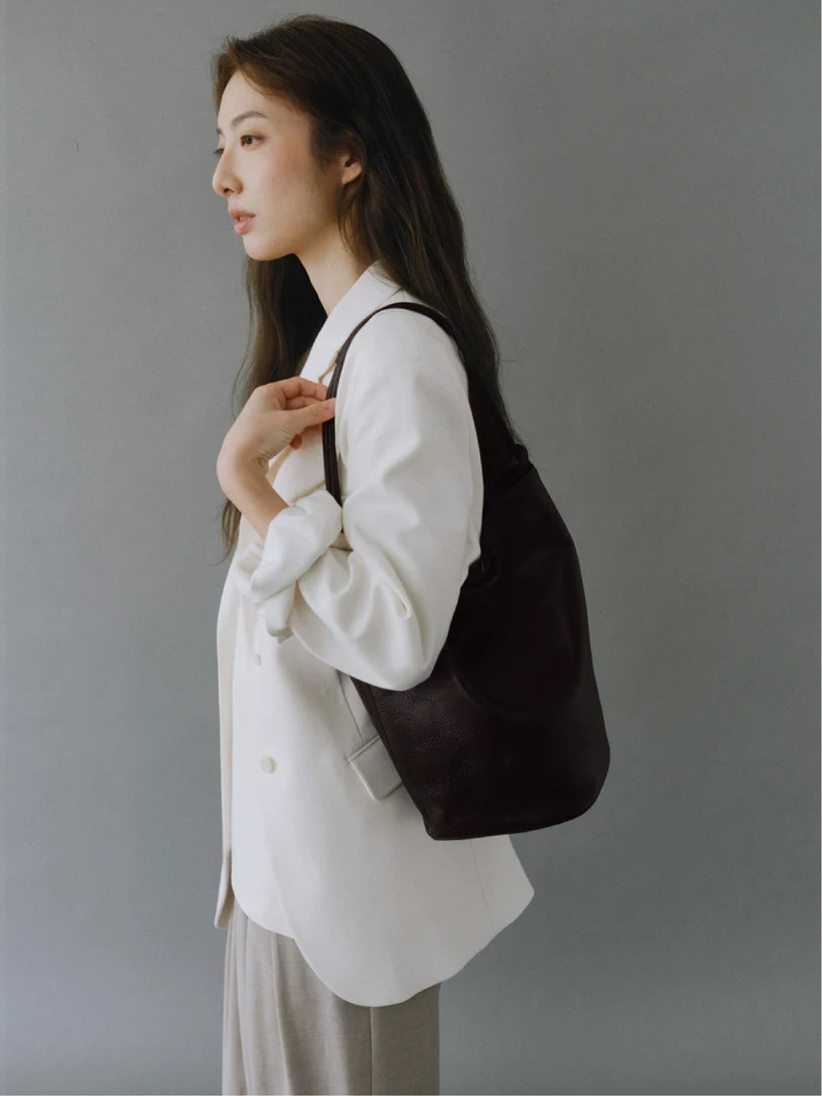 Collen Bucket Bag (Vintage Brown)