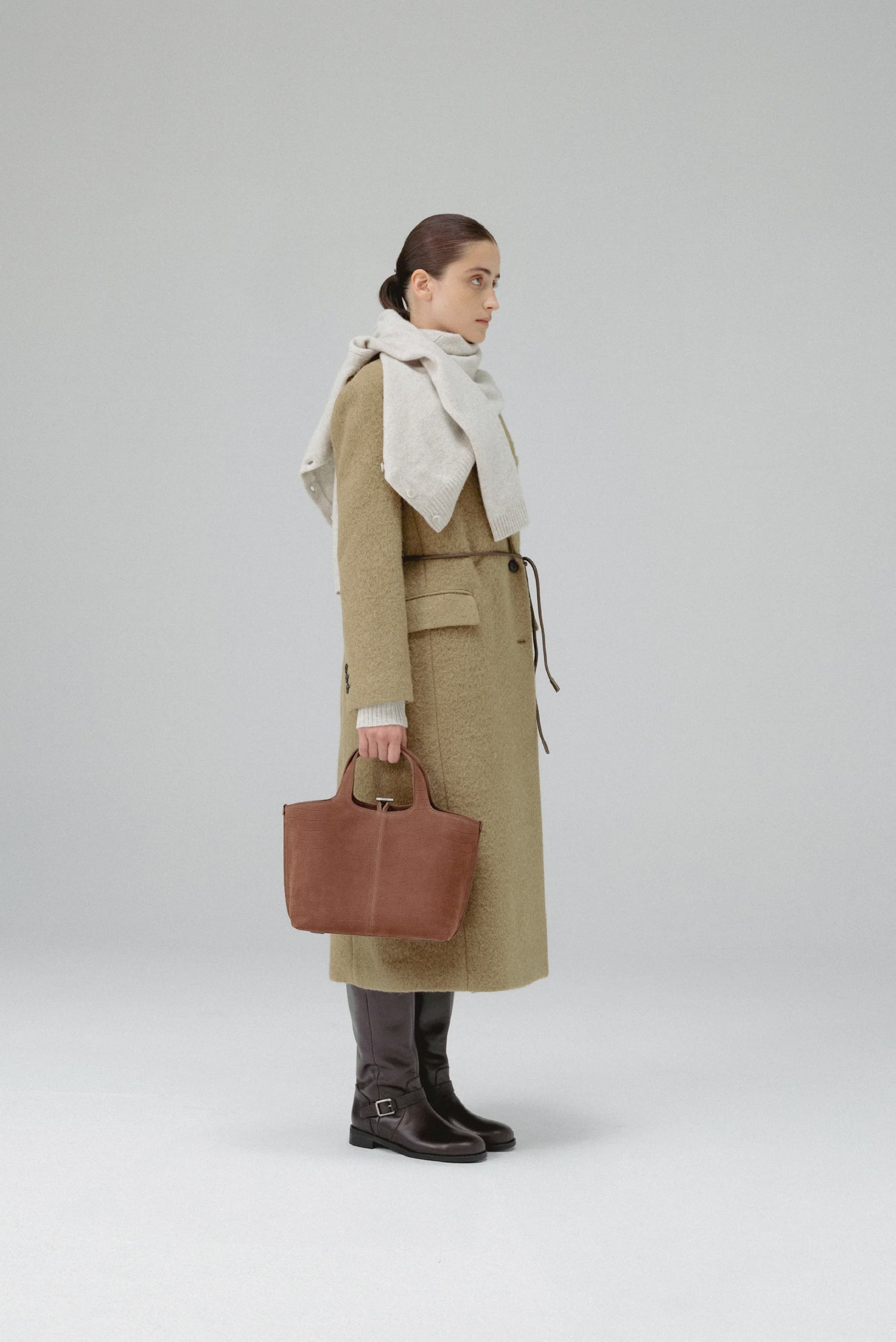 Panier Tote Bag (Nubuck Pattern Brown)
