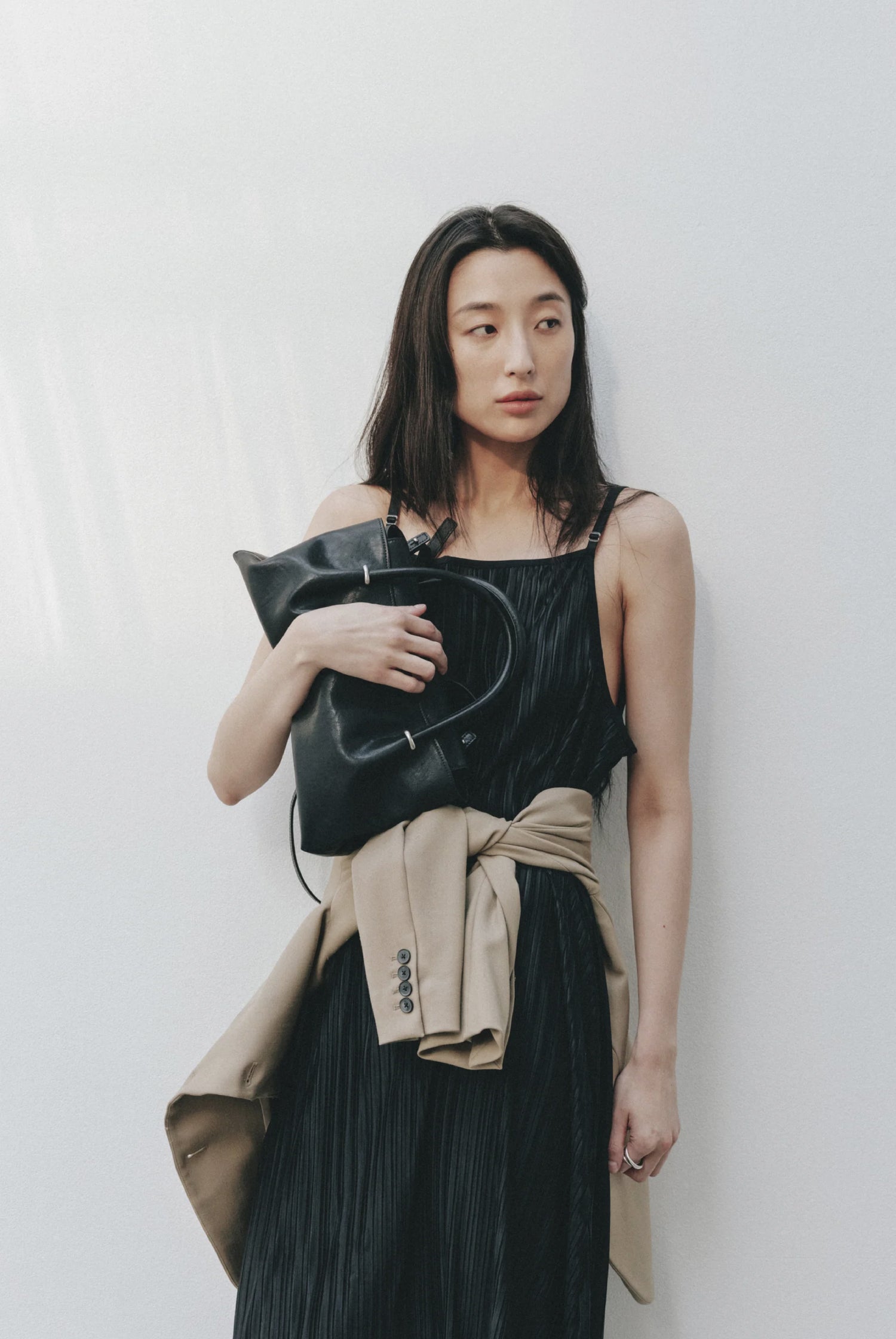 PREORDER Anneau Flap Bag (Soft Black)