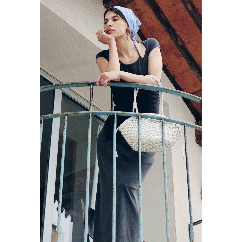 Twig Basket Shoulder Bag (Dried Black)