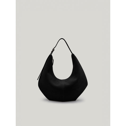 Mossy Hobo Bag (Suede Black)